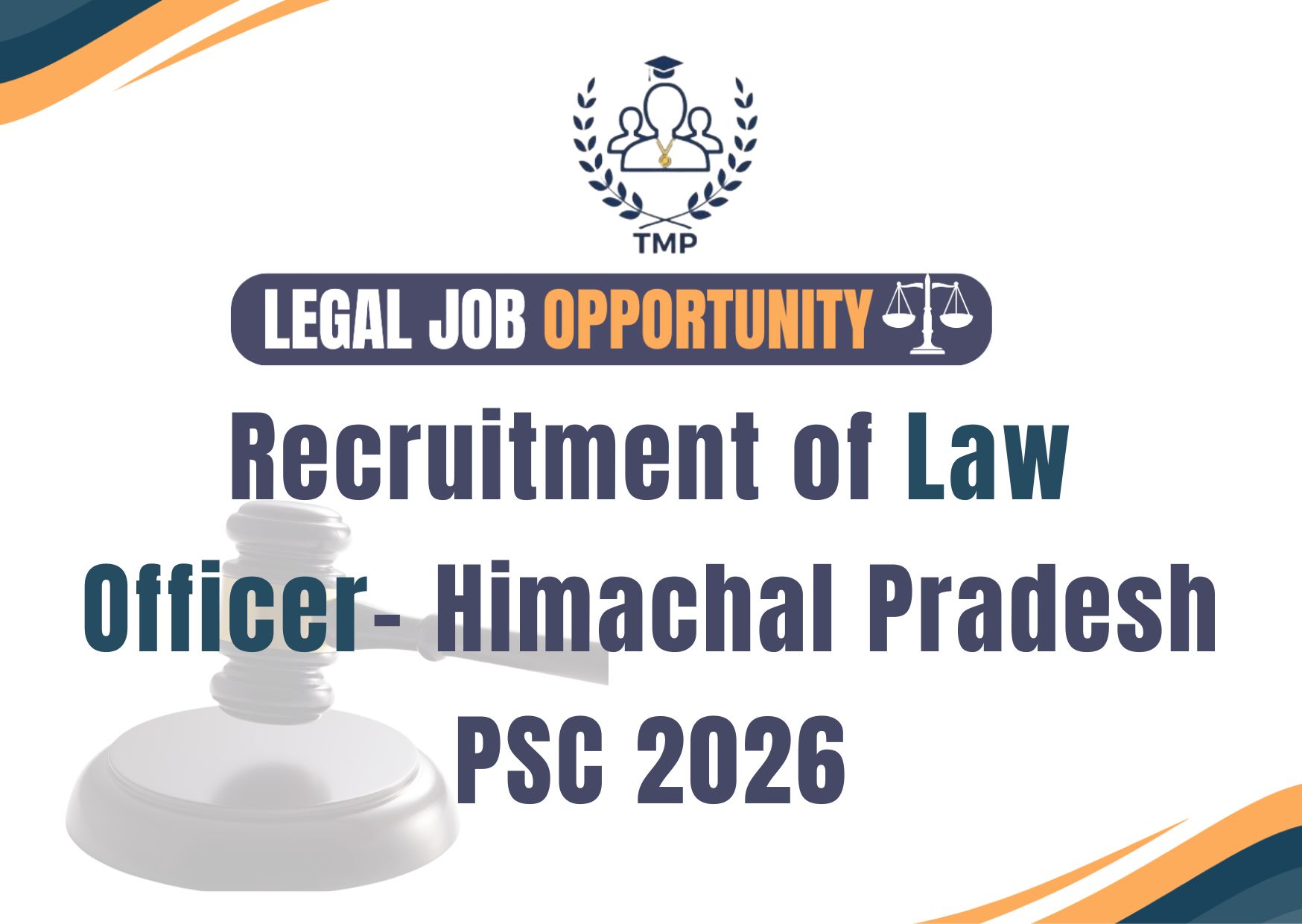 Recruitment of Law Officer – Himachal Pradesh PSC 2026