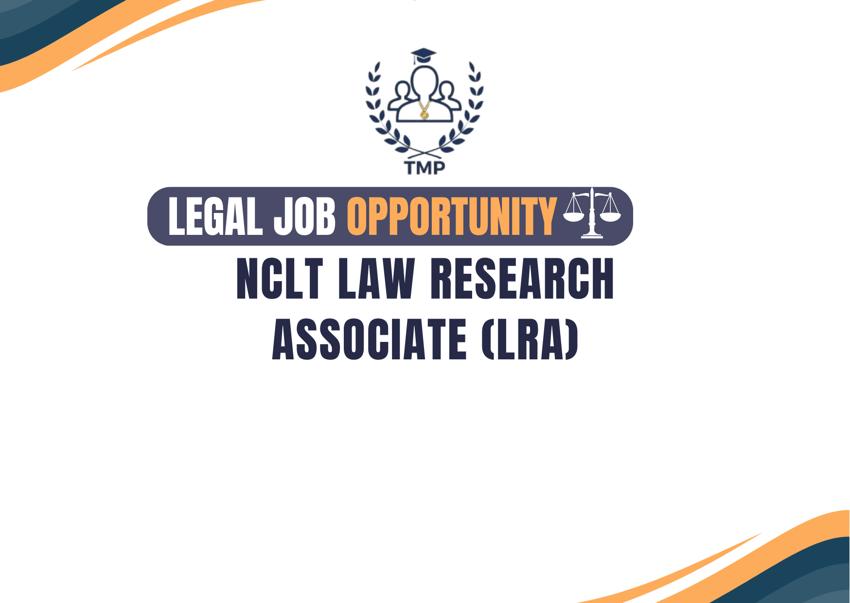 NCLT Law Research Associate (LRA) Recruitment 2025