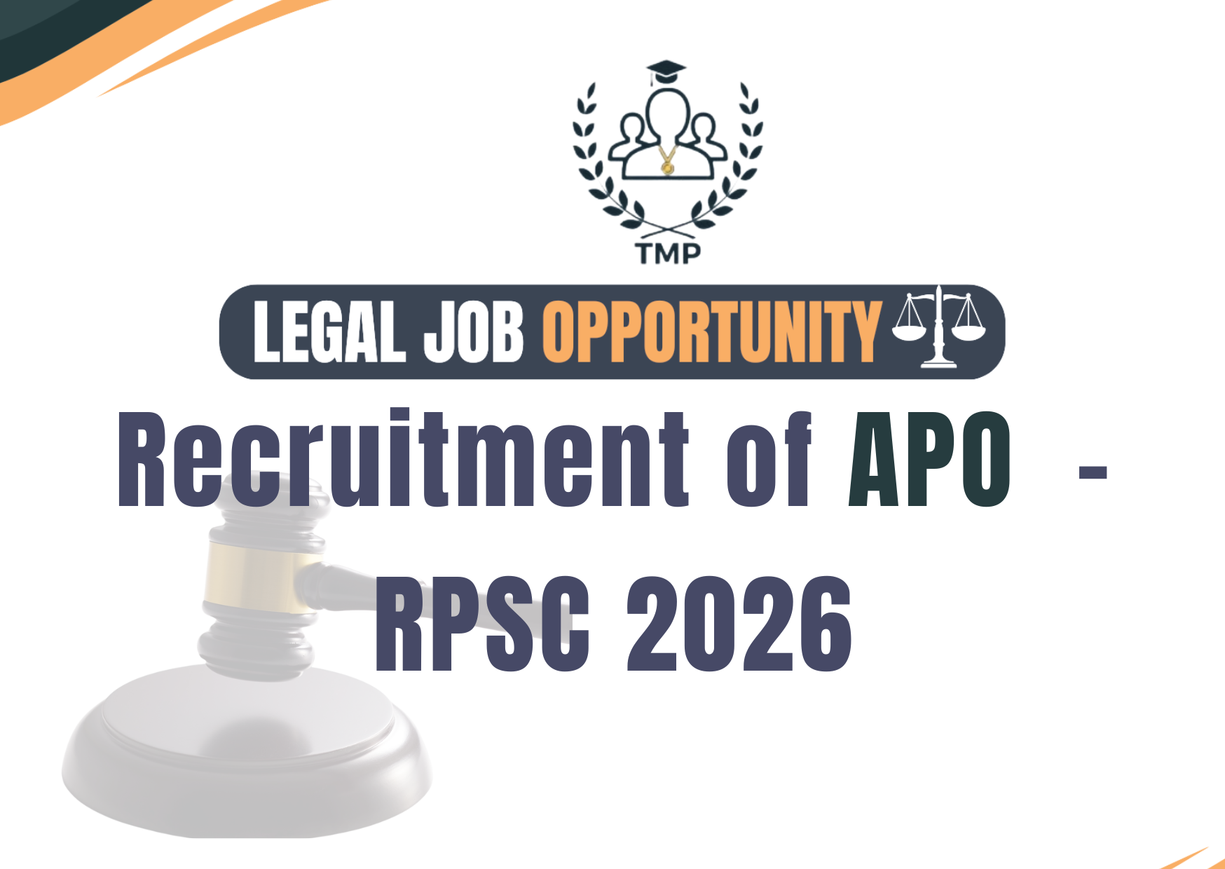 RPSC Invites Applications for Assistant Prosecution Officer (APO) Posts