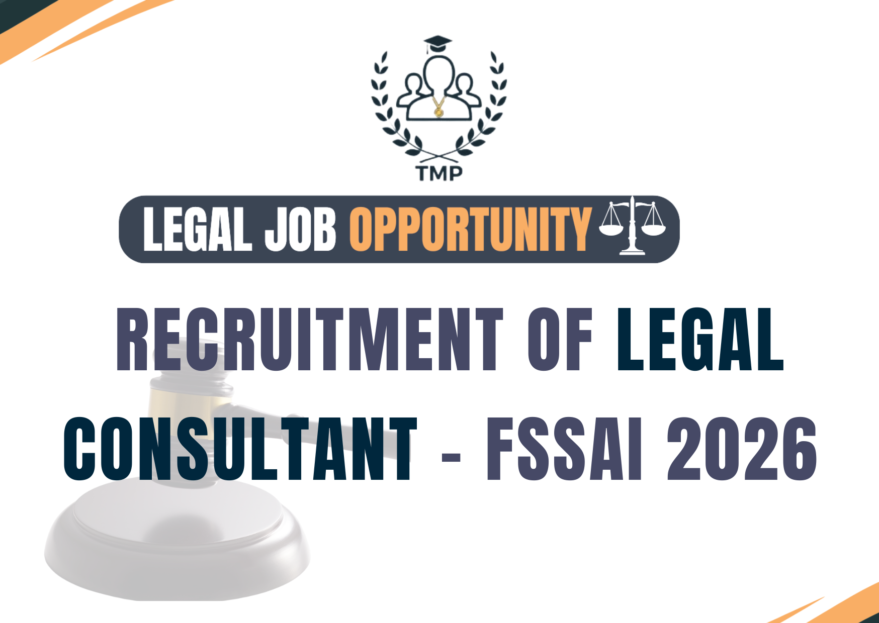 Recruitment of Legal Consultant - FSSAI 2026