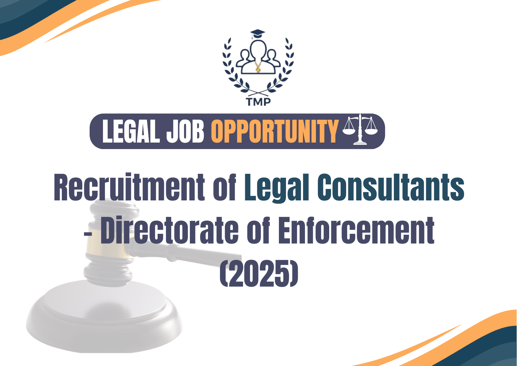 Recruitment of Legal Consultants – Directorate of Enforcement (2025)