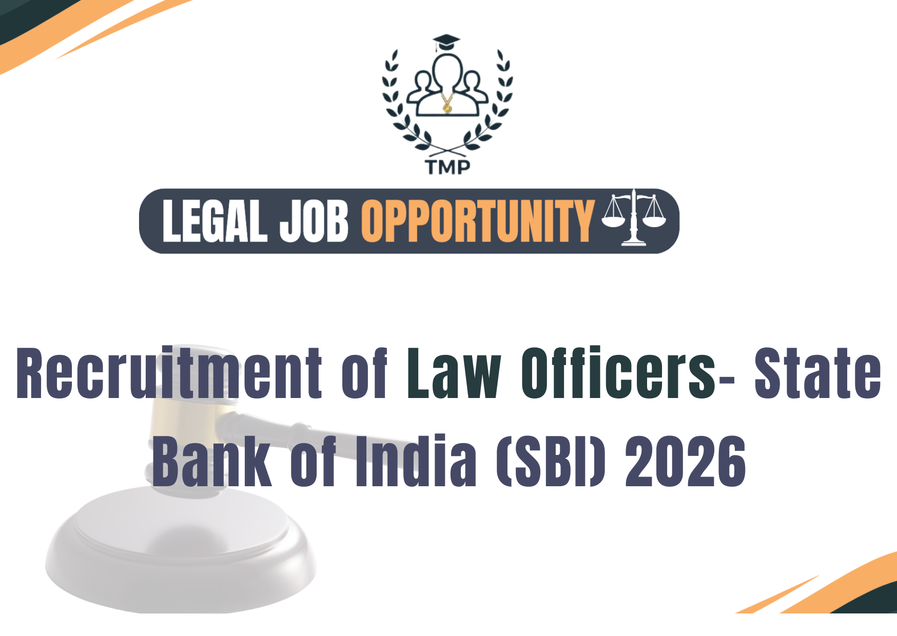 Recruitment of Law Officers – State Bank of India (SBI) 2026