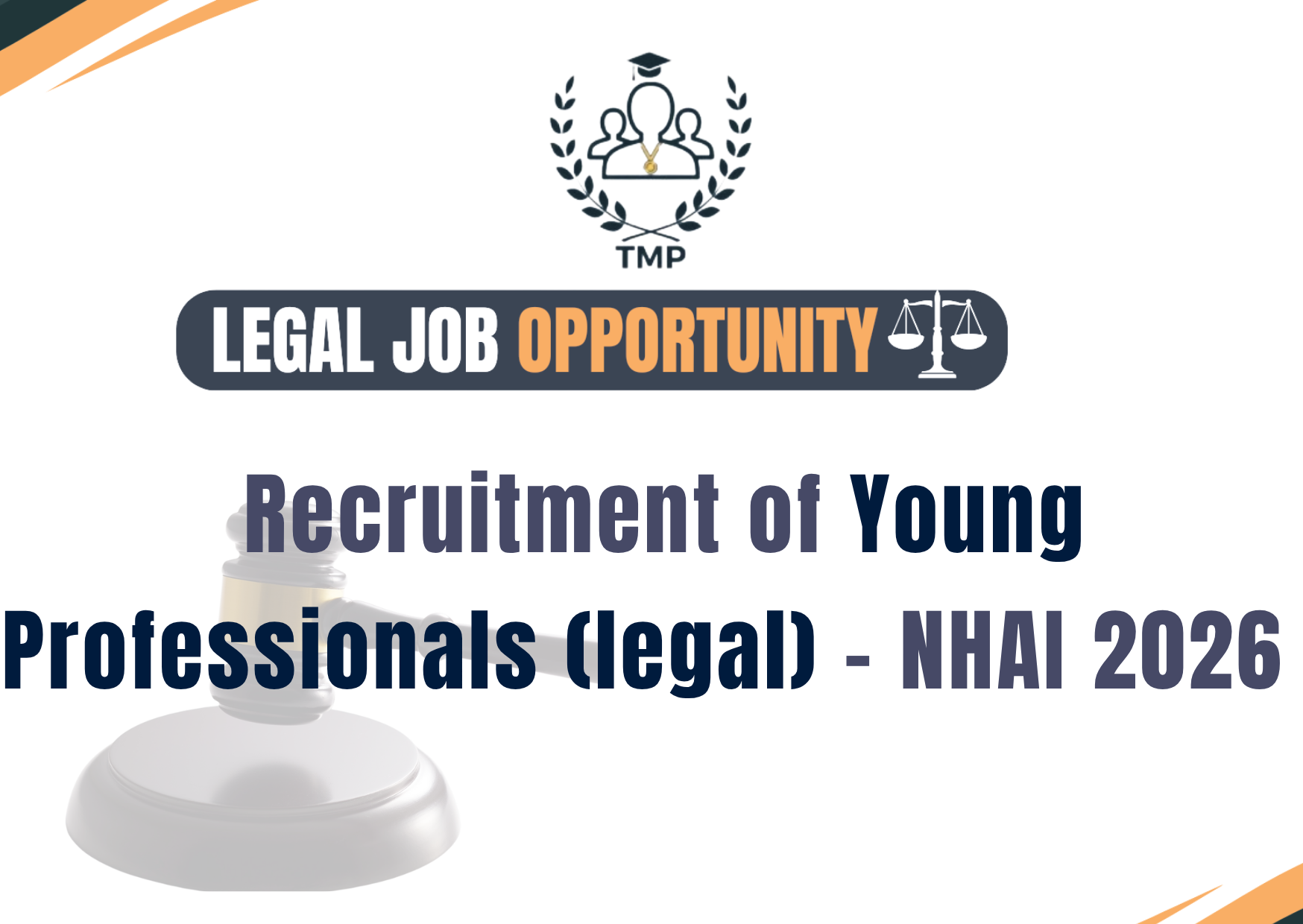 Young Professional (Legal)- National Highways Authority of India (NHAI)